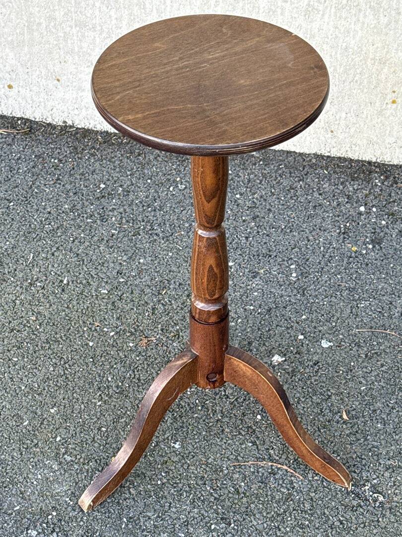 Sellette tripode vintage en bois