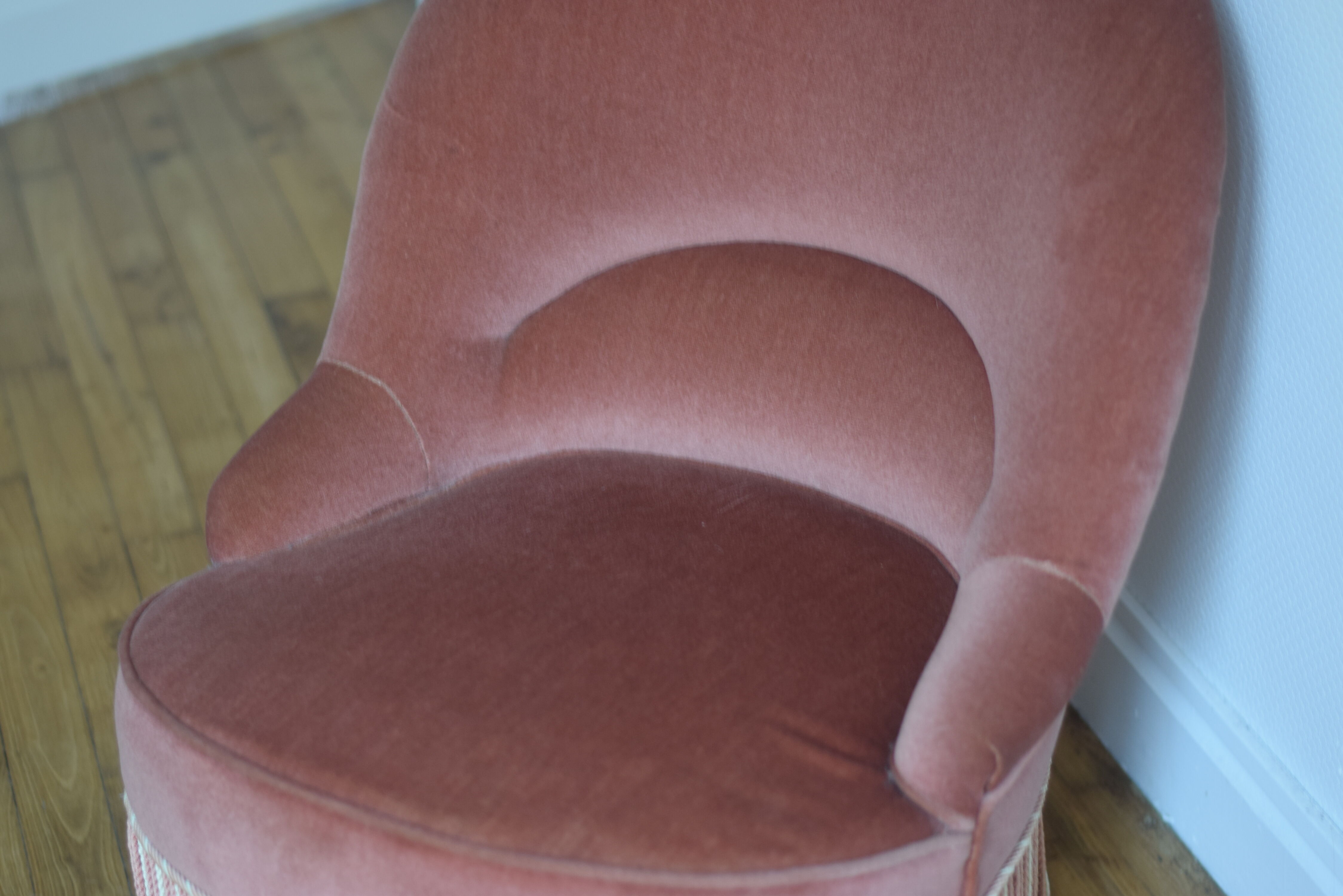 Fauteuil crapaud velours