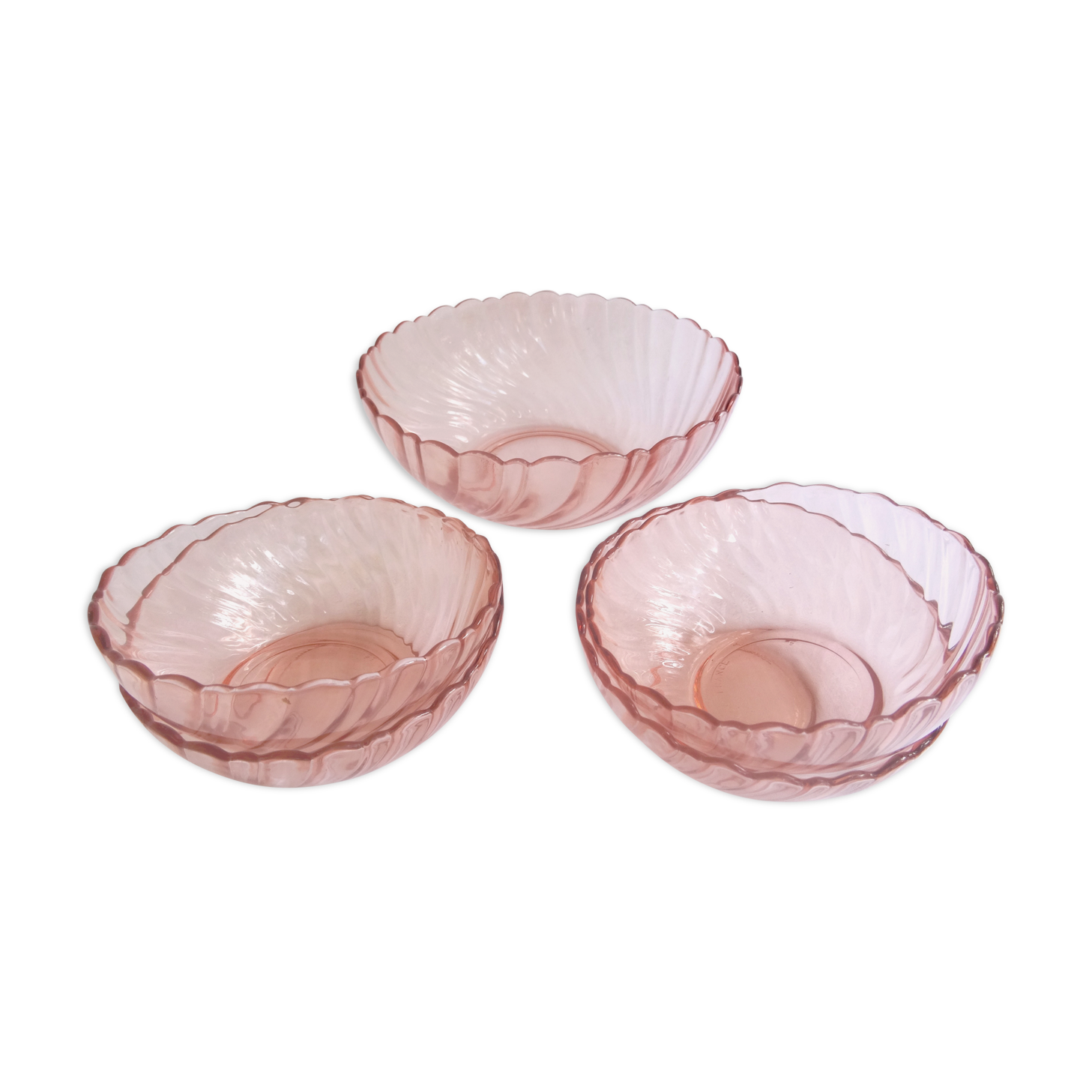 Saladier & 4 rosaline bowls