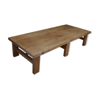 Table basse 6 pieds en chêne massif 1950