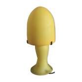 Lampe champignon verre soufflé signée jaune 1970'
