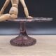 Plat à gâteau, tarte en verre mauve, Manage Belgique