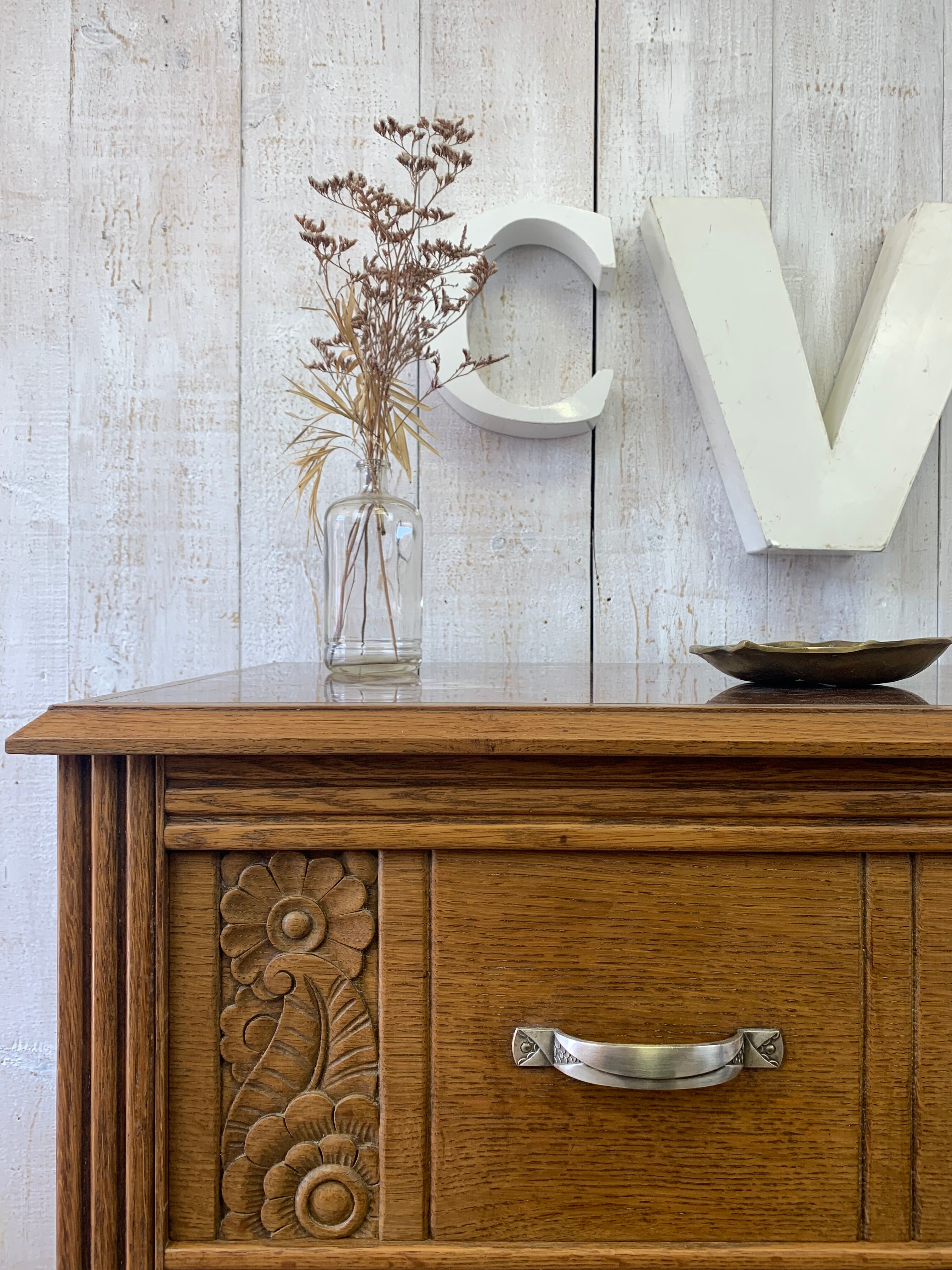 30s chest of drawers with marble top