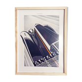 Vintage poster 30s - advertising print - panhard automobile - 30x40cm - with frame