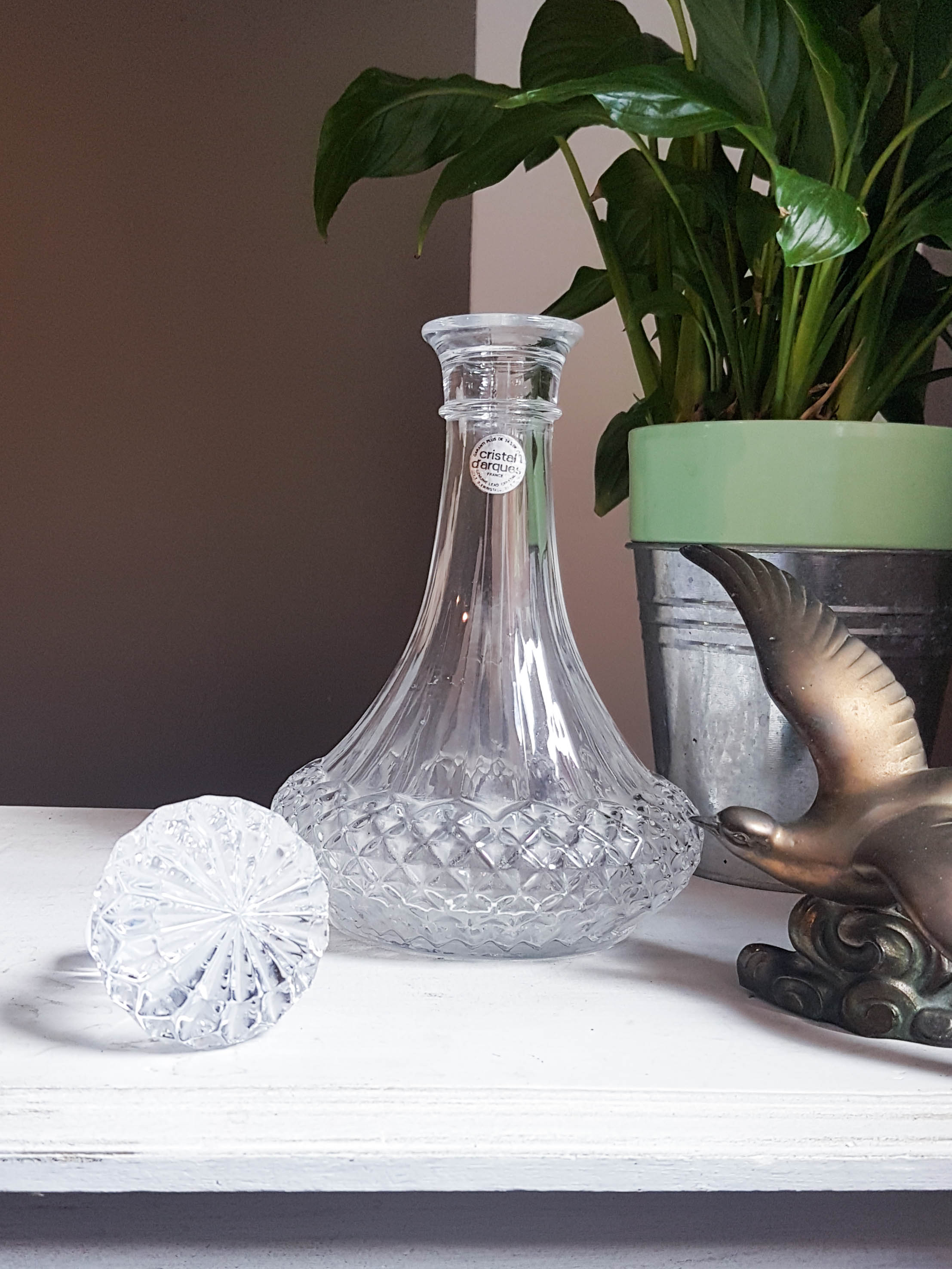 Longchamps crystal decanter carafe