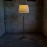 Modern mid-century chrome leather floor lamp Atelje Lyktan, Sweden