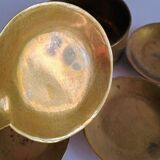 Set of 4 vintage brass nesting ashtrays