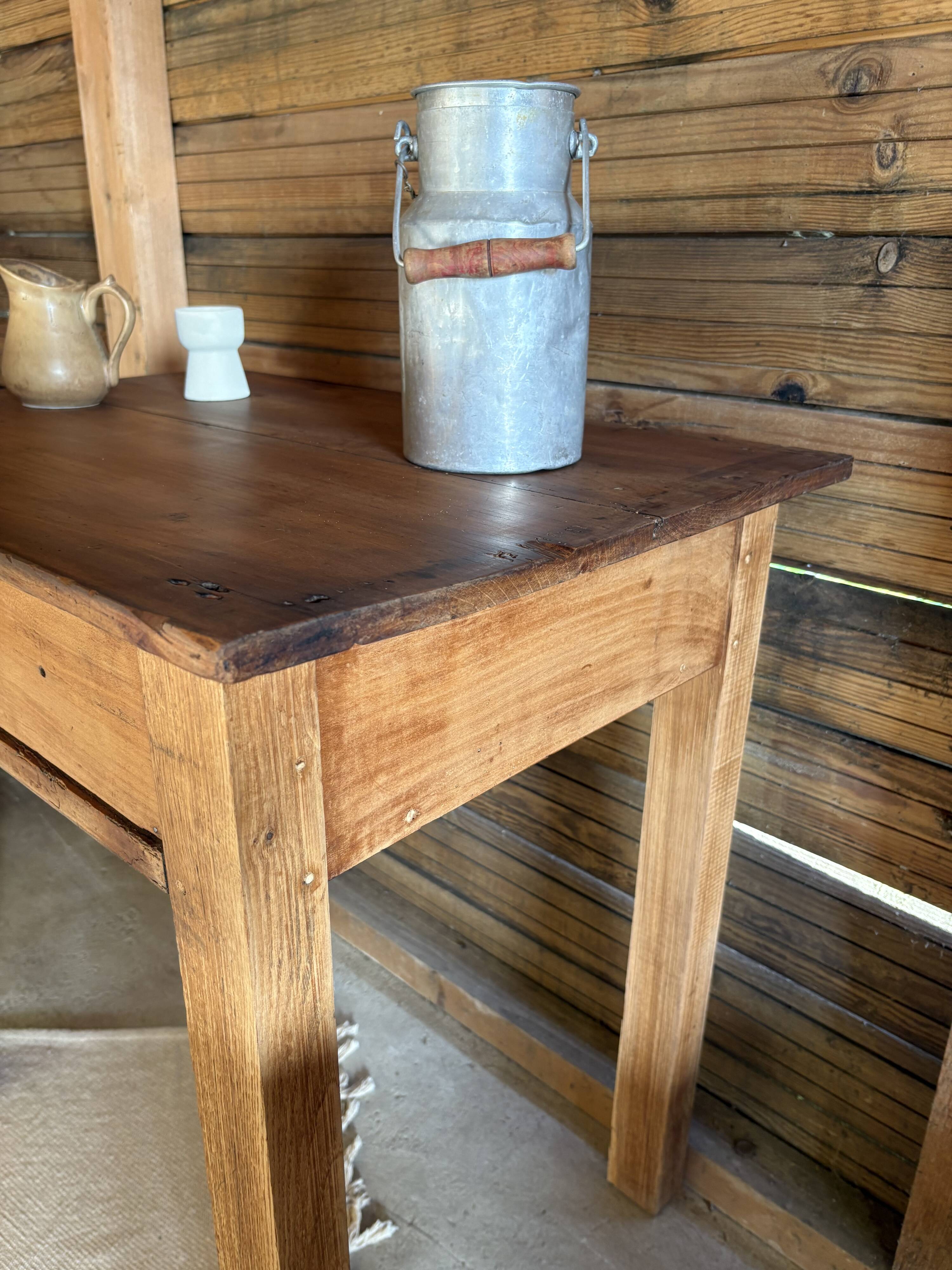 Bureau table de ferme d’appoint ancienne