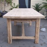 Table de ferme avec rallonges chêne 3m