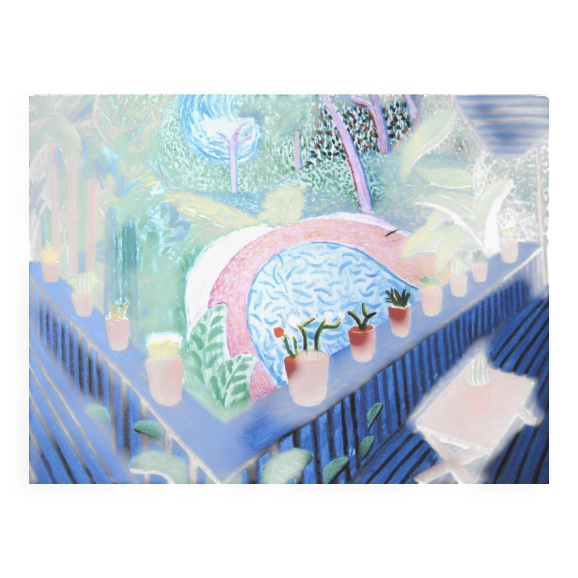 Lithograph by David Hockney, signed and numbered.