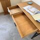 Modernist 50s oak metal desk
