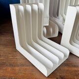 Set of 6 boomerang-shaped vinyl record racks/storage units. 1970s/80s.