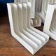 Set of 6 boomerang-shaped vinyl record racks/storage units. 1970s/80s.