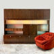 1970’s mid century very rosewood wall unit
