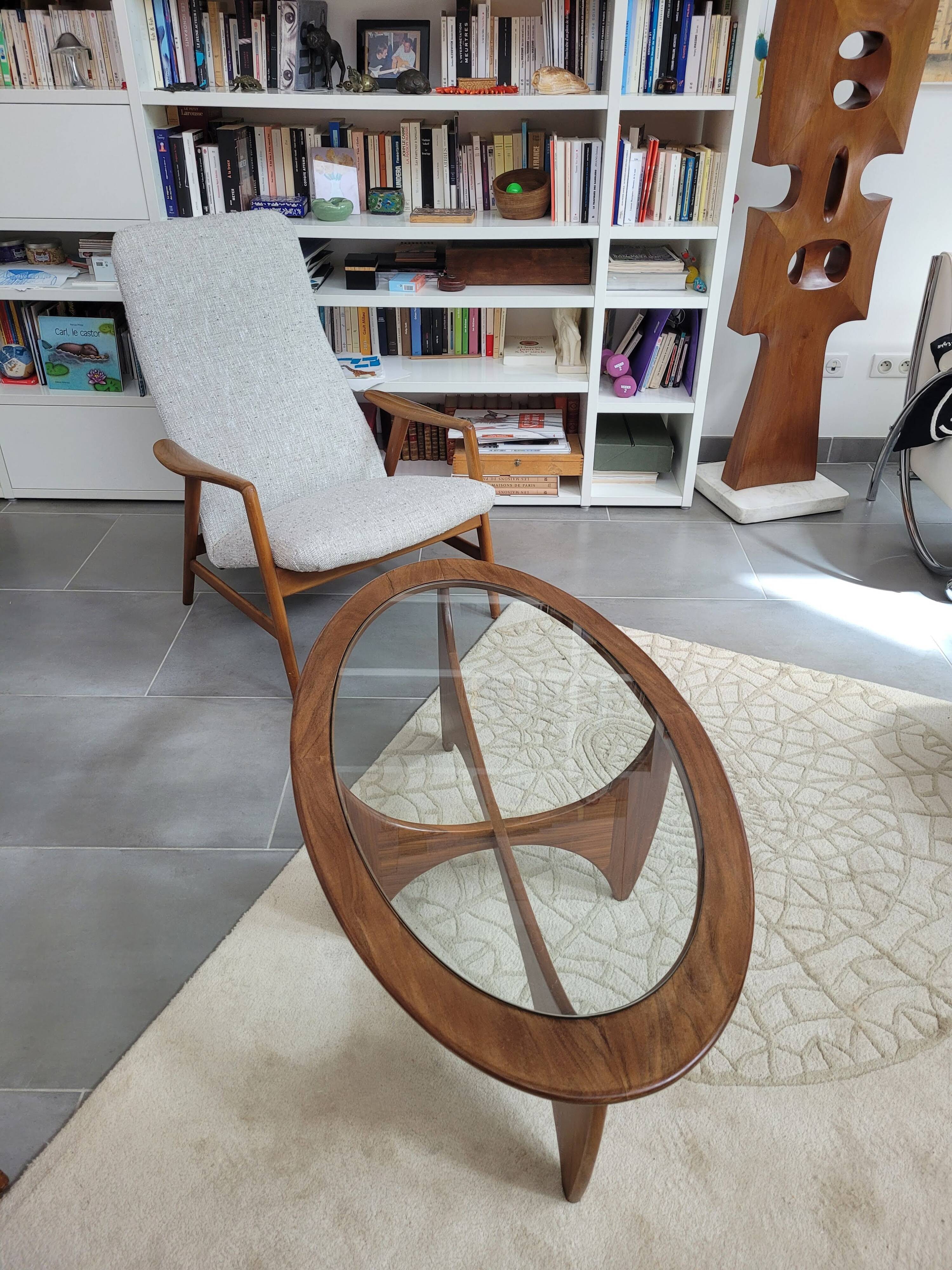 Oval coffee table by G-Plan in solid teak