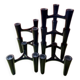 Set of 7 Black Candle Holders Design Koziol Hommage 2005 Germany