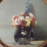 Set of 2 vintage art deco round frames 1940s 1950s cecile hay boots 40s