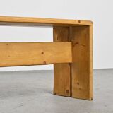 Banc en pin massif, Les Arcs, circa 1973