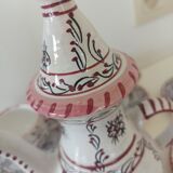 Artisanal terracotta tea or coffee set in Mediterranean style