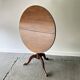 Antique Oak Tilt Top Tripod Table, Round Occasional Table, Cabriole Legs