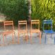 Set of 4 chairs tivoli chairs by Francisco Segarra in metal