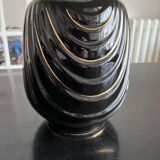 Black and gold ceramic lamp