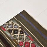 Turkish Colorful Persian Kilim Rug, Wool Area Rug, 141x240