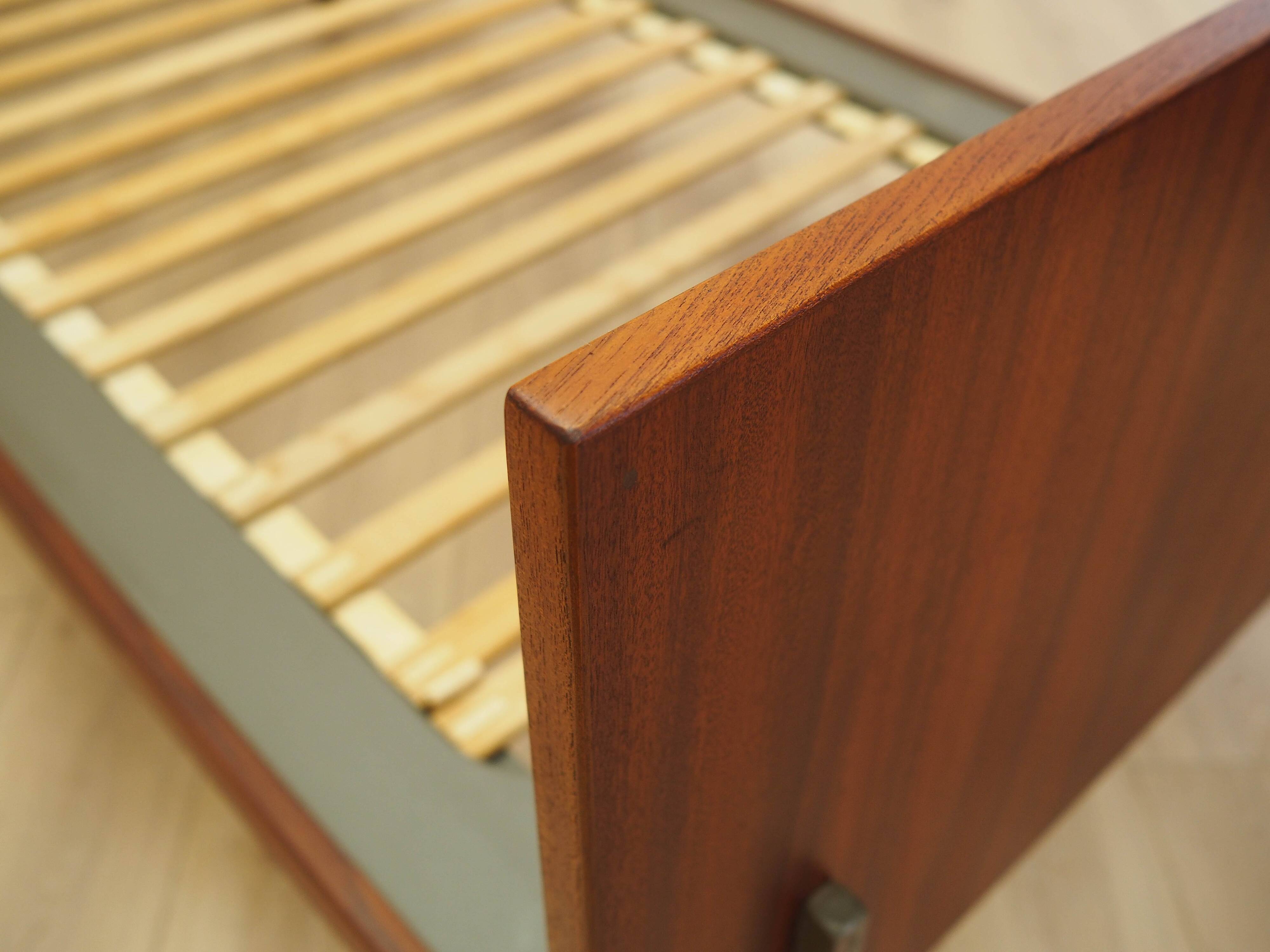 Teak bed, Danish design, 1960s, designer: Hans J. Wegner, manufacturer: Get