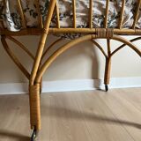 Old rattan cradle