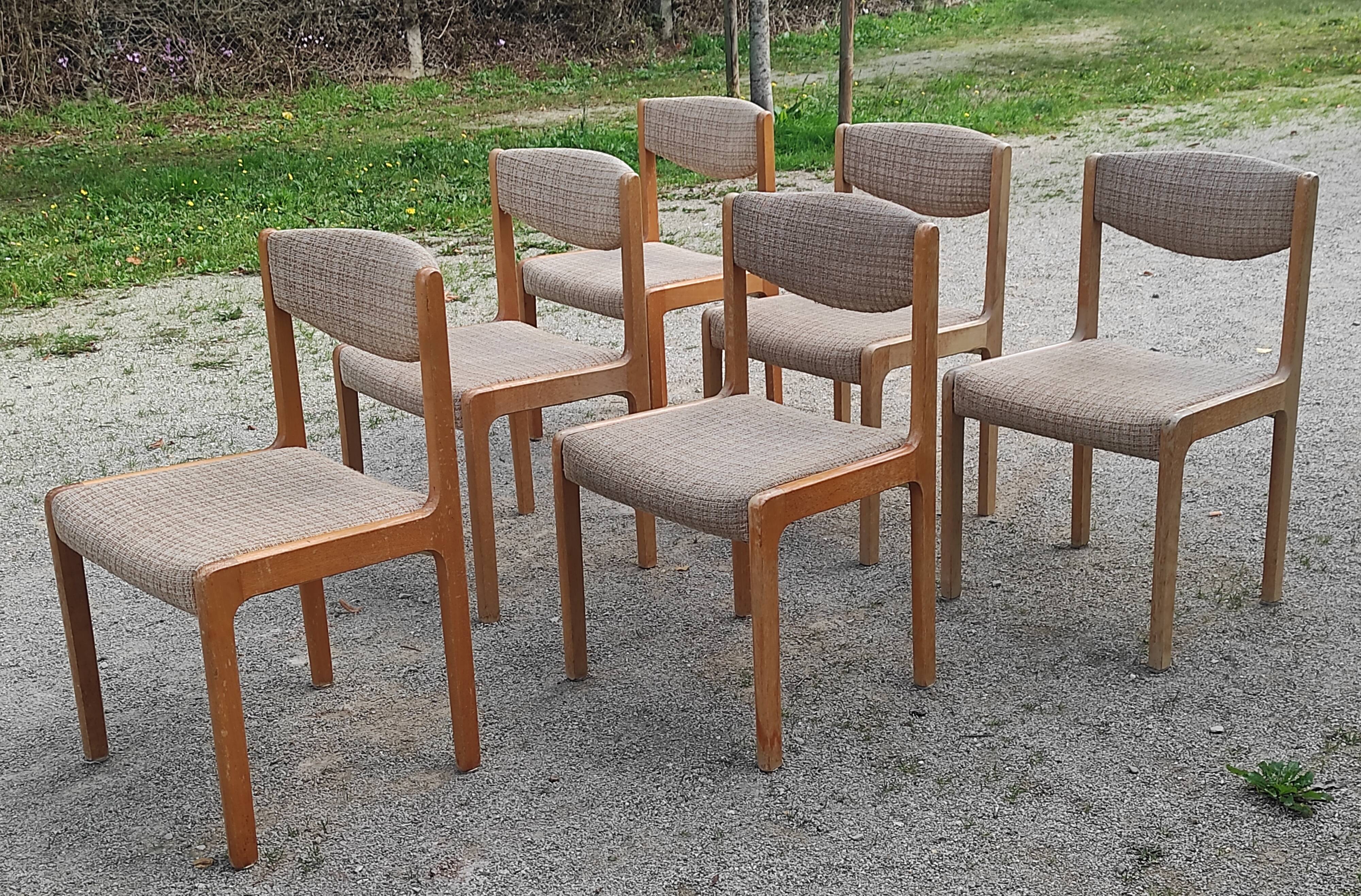 6 chaises Années 70