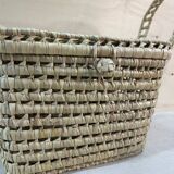 40cm rectangular storage trunk in palm leaves doum