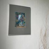 Oil chalk drawing flowers