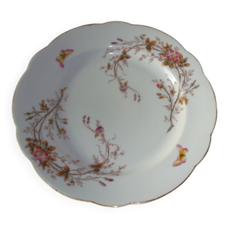 Plat rond en porcelaine. Art nouveau