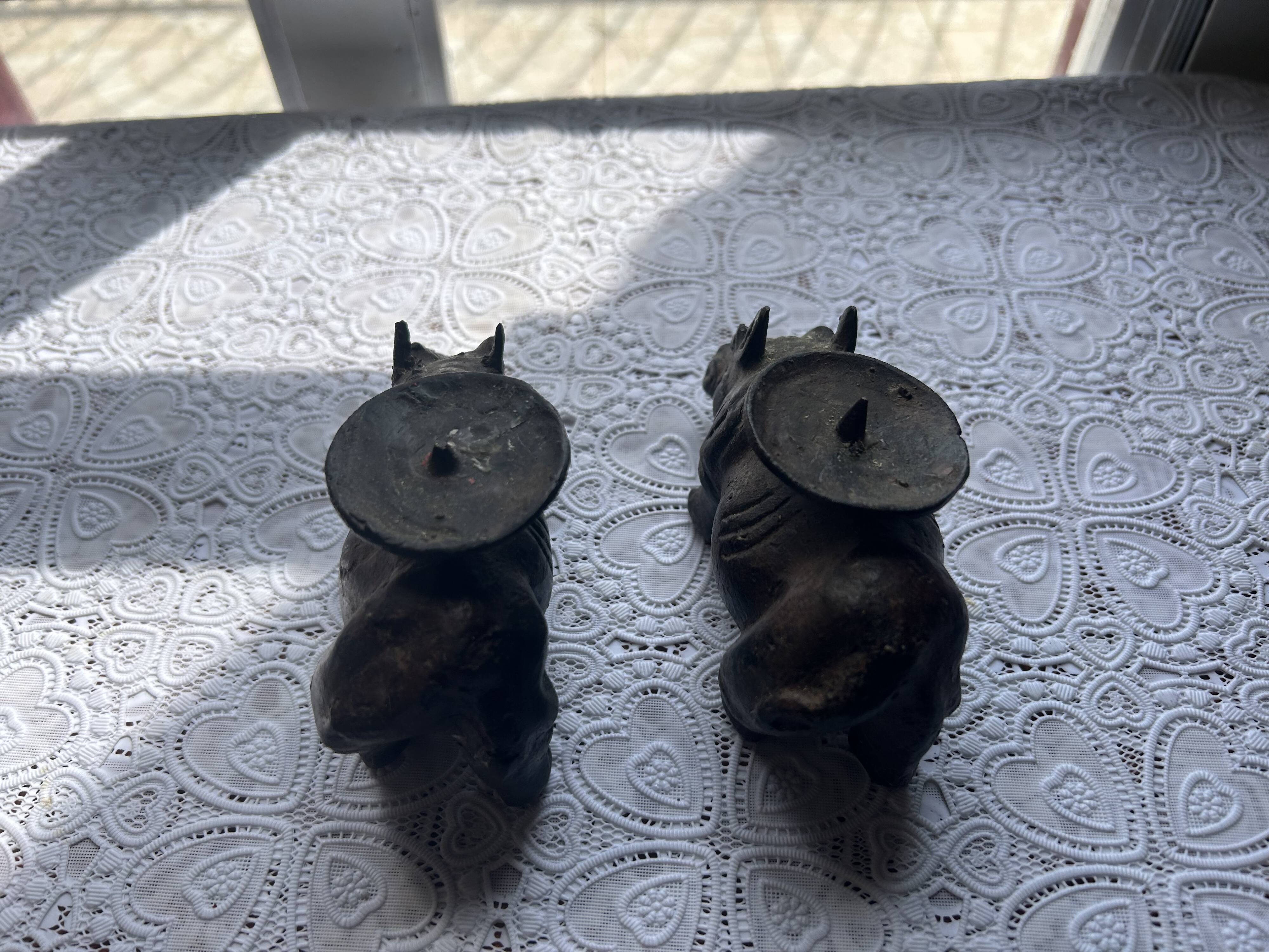 Pair of candle holders