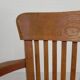 Oak office chair with adjustable spring system and height adjustment, 1950s.