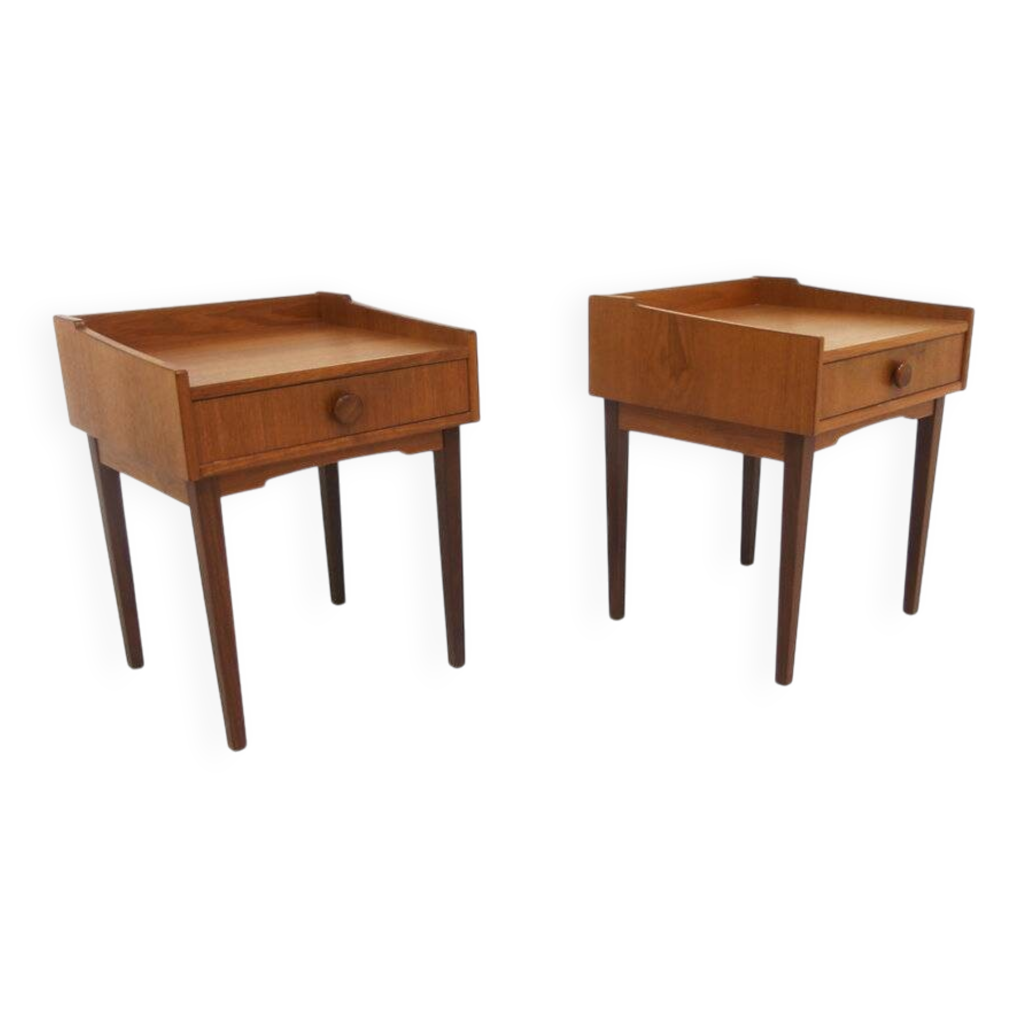 Set of 2 Scandinavian teak bedside tables, Sweden, 1960