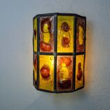 Brutalist wall lamp by Felipe Derflingher for Feders, blown glass, 1960, Mexico