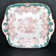 Square porcelain plate Sarreguemines model Minton 215 with Japonese decoration.