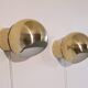 Pair of vintage Scandinavian brass sconces 1970