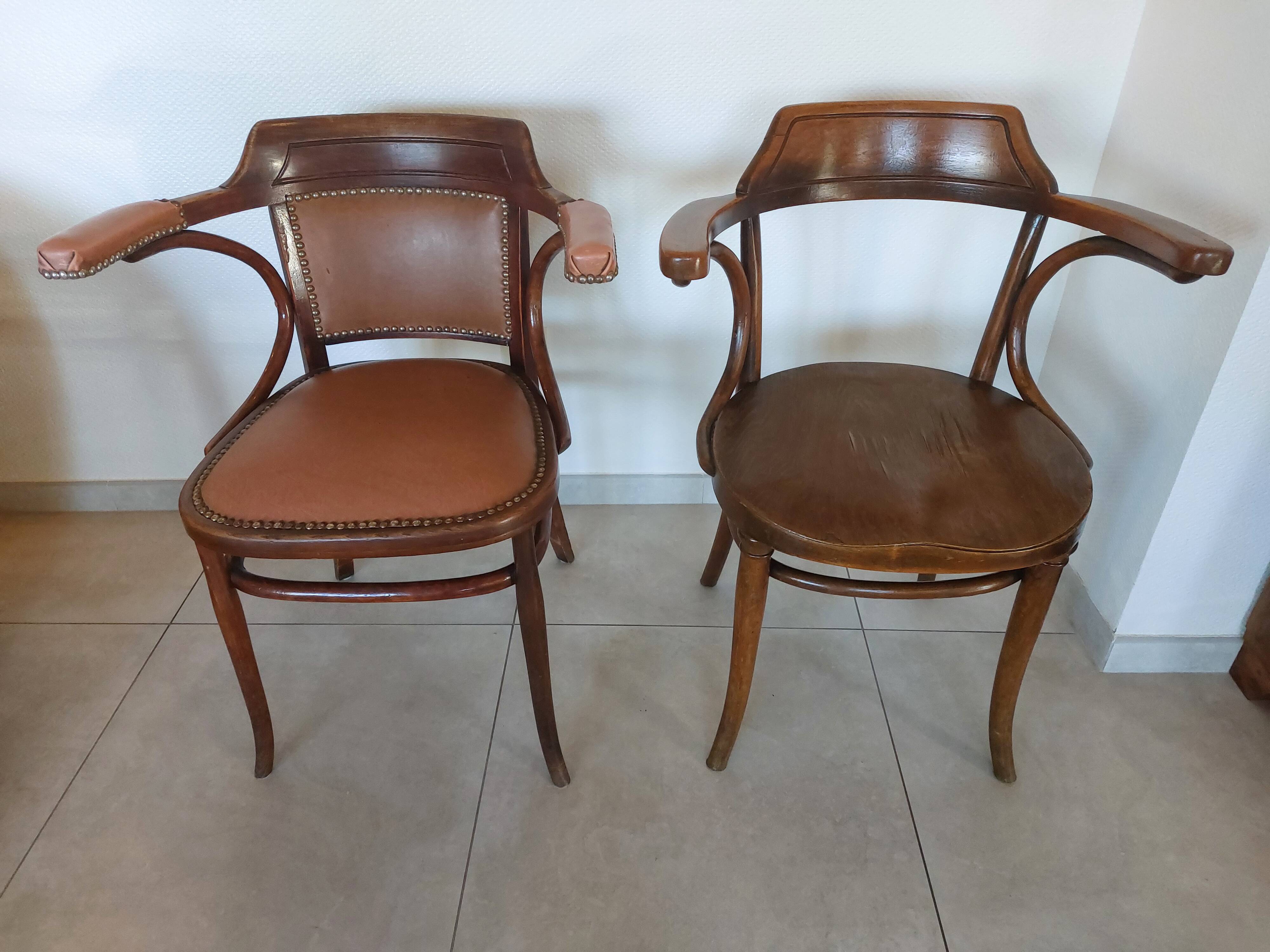 2 vintage Thonet armchairs