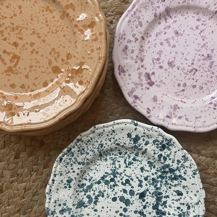 Sky blue dots plate 25cm