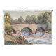 Watercolor painting "the fisherman, lively river landscape"