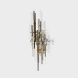 Very Large Brutalist Sconce by Albano Poli for Poliarte, 1970s