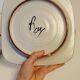 Olivier Roy Vallauris - 4 flat plates in vintage ceramic 1972