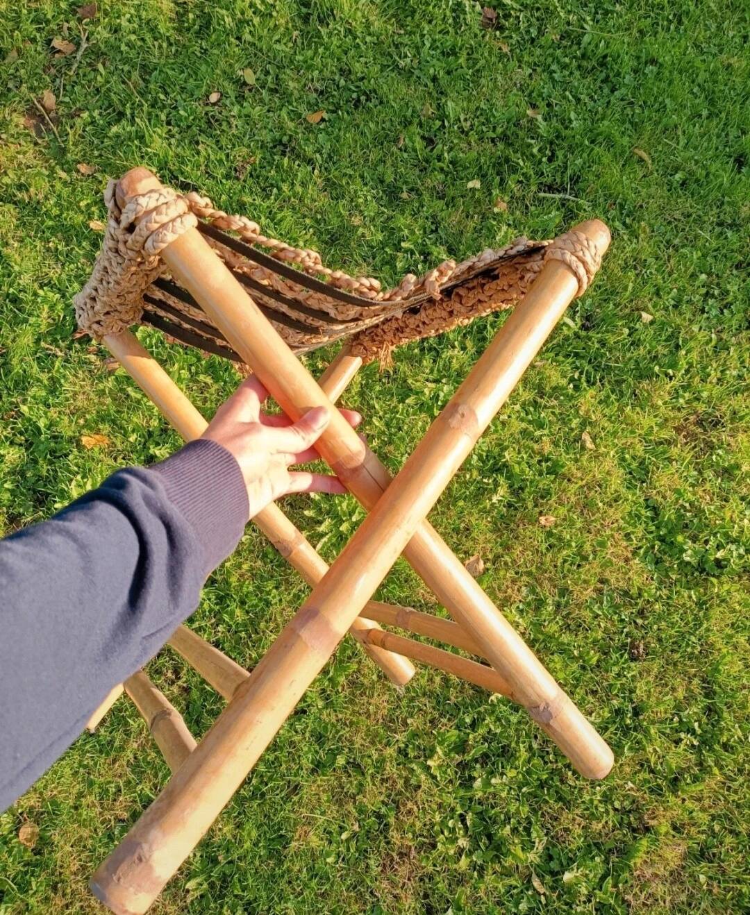 Retro bamboo stool