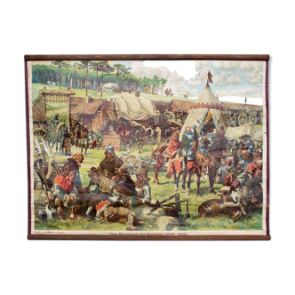 Affiche "Corral des Hussites" 1419-1436 grille éducatif 1929