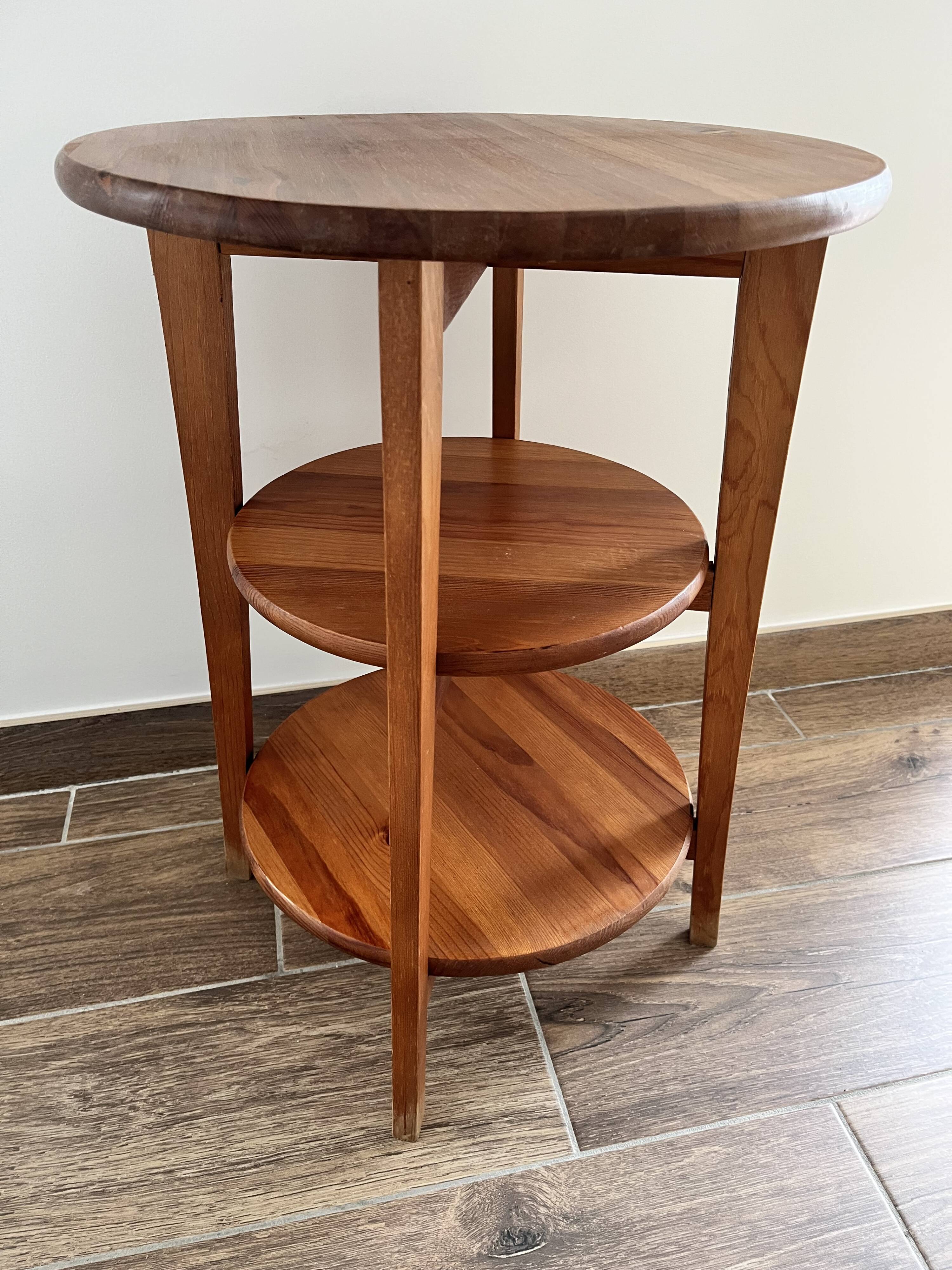 Table d'appoint vintage IKEA Olsvik en pin massif (Années 2000)