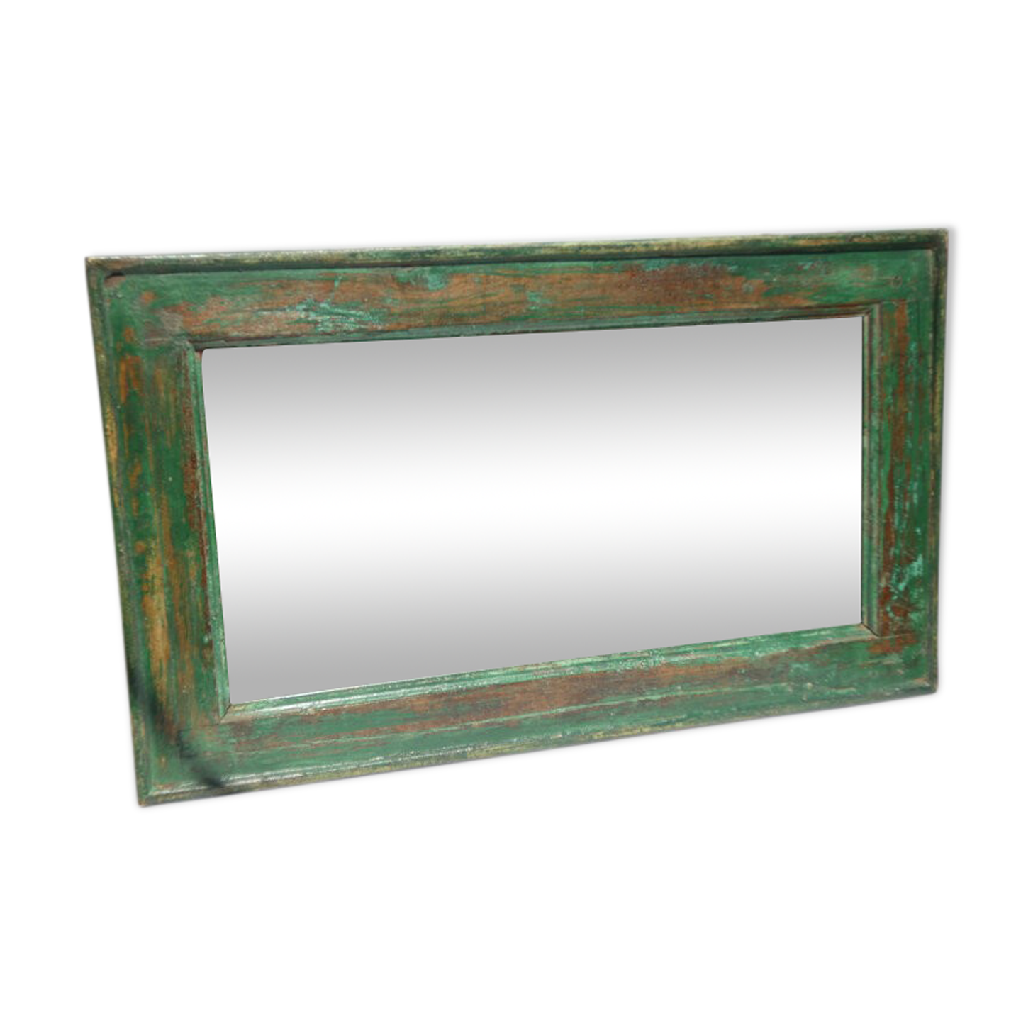 Mirror Wood Old Teak Patina Green 64x3x37cm 11