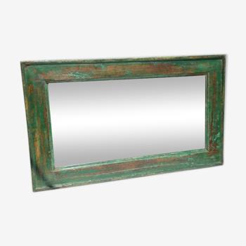 Mirror Wood Old Teak Patina Green 64x3x37cm 11