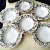 6 Churchill Blackberry Trellis Deep Plates